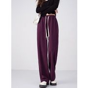 TSKEK新作 ルーズフィット ハイウエスト コーデュロイ ストレート カジュアルワイド ロングパンツ