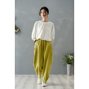 TSHEK春新作 ルーズ カジュアルワイドパンツ ランタンシルエット