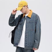 2025春☆メンズ服 ストリート系 レトロなデニムジャケット