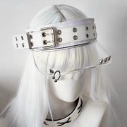 サンバイザー ハット 帽子 ベルト スタッズ 外出 お出かけ レディース