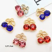 アクセサリーパーツ diyパーツ メタルパーツ ハンドメイド チャーム ペンダントトップ チェリー