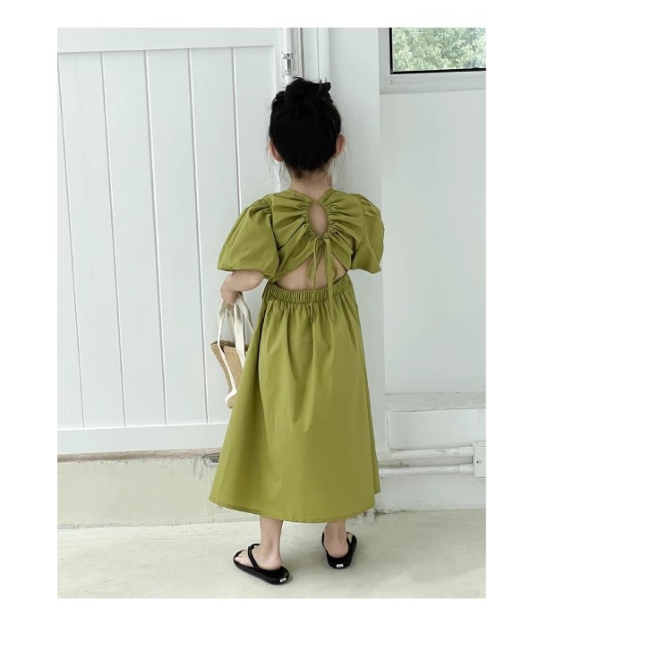 2025春夏新作 韓国風 子供服 女の子 可愛いキッズ 背中開き 背中