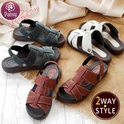 【2025年春夏/再入荷】 Pansy パンジー サンダル 2way バックバンド 軽量 カットワーク フラット 3e