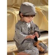 2025新作韓国子供服 ベビー服  キッズ男の子半袖トップス+ショートズボン2点セット90cm-130cm