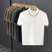 夏服 ポロシャツメンズラペル半袖ルーズ 日本と韓国のファッション Tシャツ メンズ アパレル M~5XL