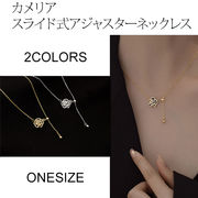シルバー カメリア ネックレス 小ぶり 椿 ペンダント シルバー925 レディース
