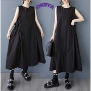レディース服　ワンピース　ロングワンピース　着痩せ　ノースリーブ　Aラインワンピース　お出かけ
