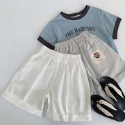 2025春夏子供服 シンプル ショートパンツ 韓国風 キッズ服 ボトムス カーゴパンツ 2色展開[90~140cm]