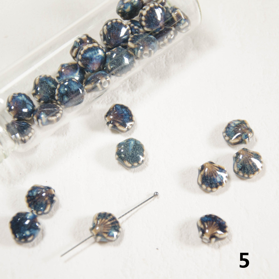 陶器 ビーズ 貝殻 ハンドメイド アクセサリーパーツ シェル