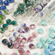 陶器 ビーズ 貝殻 ハンドメイド アクセサリーパーツ シェル パーツ 手芸 材料 陶磁器 マリン 夏 ストーン