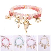 4色  バレエブレスレット   クリスタルブレスレット  バレエガールズブレスレット  バレエアクセサリー