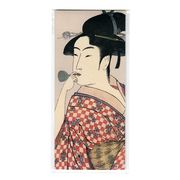 和紙一筆箋 喜多川歌麿 婦女人相十品・ポッピンを吹く娘