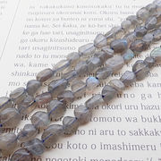 【約40cm連】ラブラドライト タンプルビーズ 約8×10mm パワーストーン ハンドメイド用 アクセサリー