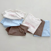 親子ペアルック 夏新作 おしゃれ ゆったりロゴTシャツ 半袖
