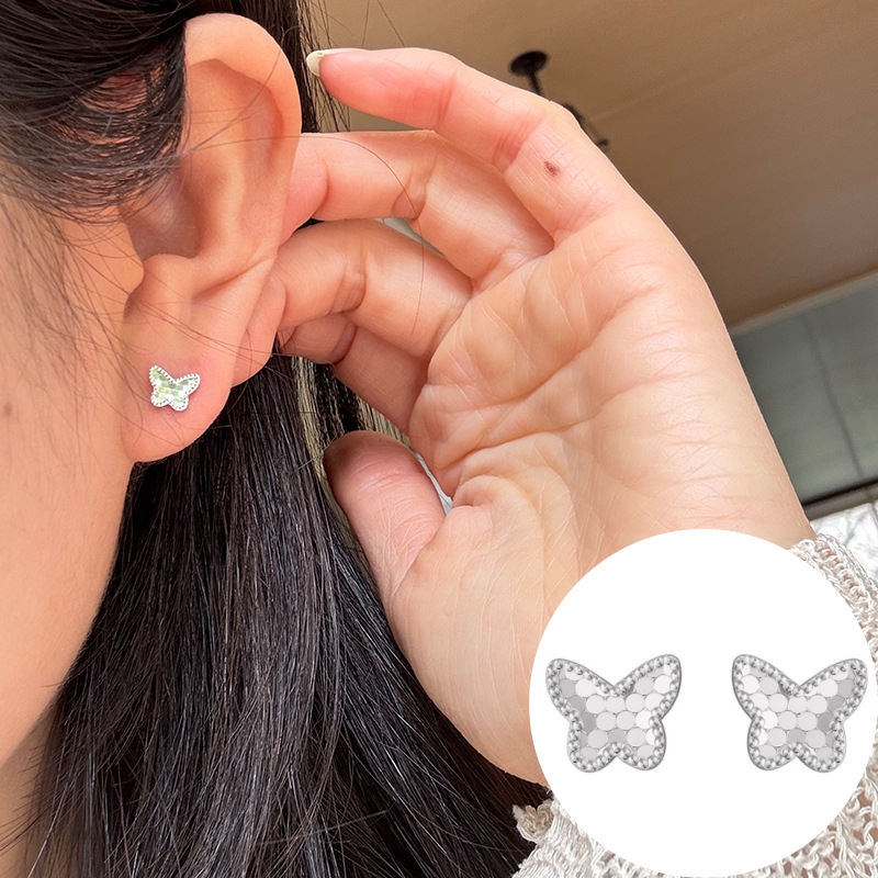 ちょうちょシルバーピアス S925 シルバーアクセサリー アレルギー対応 大人かわいい おしゃれ 上品