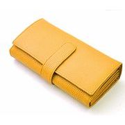 MOMO　牛革エンボス　最大25ポケット　ハンドバック級収納力　アコーディオンロングウォレット　AN-469　YW