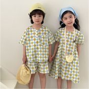 2025夏新作 韓国風子供服 キッズ服 半袖 トップス+ズボン 男女兼用 カジュアル 80-150cm 2点セット