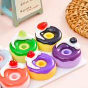 PVC食品サンプル 果物 フランスパン フェイクケーキ ドーナツ サンプル 模型 学校 行事 飾り オーナメント