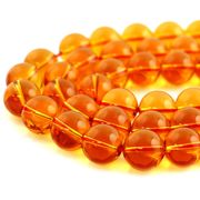 イエロークォーツ（合成水晶）【丸玉】14mm【天然石 ビーズ パワーストーン】