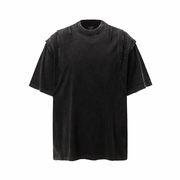 メンズ アメリカンヴィンテージ風 ウォッシュ加工 半袖Tシャツ カジュアルトップス ストリート系★全2色