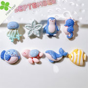 海洋生物 アクセサリーパーツ デコパーツ 髪飾り ハンドメイド 貼り付けパーツ 手芸 DIY 可愛い