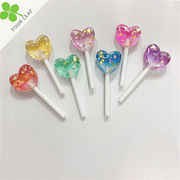 ハート形 アクセサリーパーツ デコパーツ 髪飾り ハンドメイド 貼り付けパーツ 手芸 DIY 可愛い