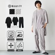 【2025年夏の新作】プリーツ ロングカーディガン+パンツ+Tシャツ 3点セット／MinoriTY