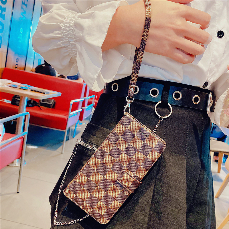 iPhone 17 ケースiPhone用カバー16e iPhone14/11/xr カード入り 手帳型 格子柄 全機種対応