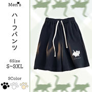 ショートパンツ 猫 ネコ柄 メンズ パンツ 半ズボン ハーフパンツ 短パン スポーツ トレーニング