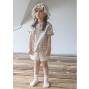 2025新作 キッズ服　MS　ベビー服　格シャツ　★73－100CM