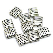 【在庫限り】 メタル合金パーツ 約10x9x4mm シルバーカラー 《10個》 金具