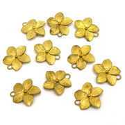 【在庫限り】 メタル合金パーツ 約16x15x2.3mm （丸カン内径1.6mm） ゴールドカラー 《10個》 金具