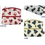 NF*黒猫たまティッシュポーチ　猫柄　だるま　★アウトレット