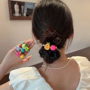 【夏のヘアアクセ】韓国風 フルーツヘアゴム 小さめシュシュ 4色