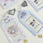 2色 猫キーホルダー  韓国  kpop トレカケース   透明窓あり トレカホルダー   トレカ展示  猫雑貨