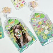 海洋動物 グリーンアップル  韓国 kpop トレカケース  キーホルダー 透明窓あり トレカホルダー トレカ展示