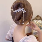 2色 ポニーテールヘアピン フラットヘアピン フロッグバックルヘアピン 気質ヘアアクセサリー