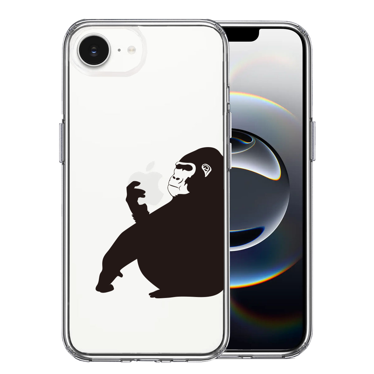 iPhone17e/16e 側面ソフト 背面ハード ハイブリッド クリア ケース ゴリラ