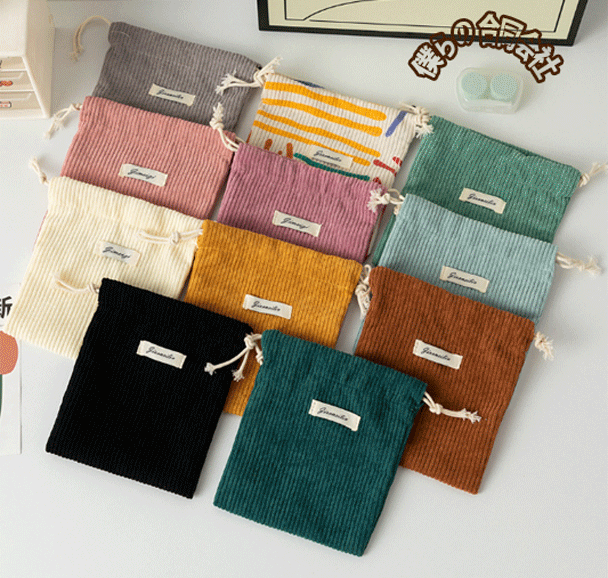 巾着袋　小物収納　ファッション雑貨　包装用品　収納用品　アクセサリー収納　14*16cm　10色展開