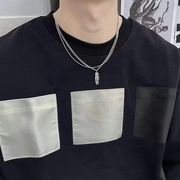 チタンスチールネックレス メンズ鎖骨ネックレス メンズアクセサリー チタンスチールアクセサリー