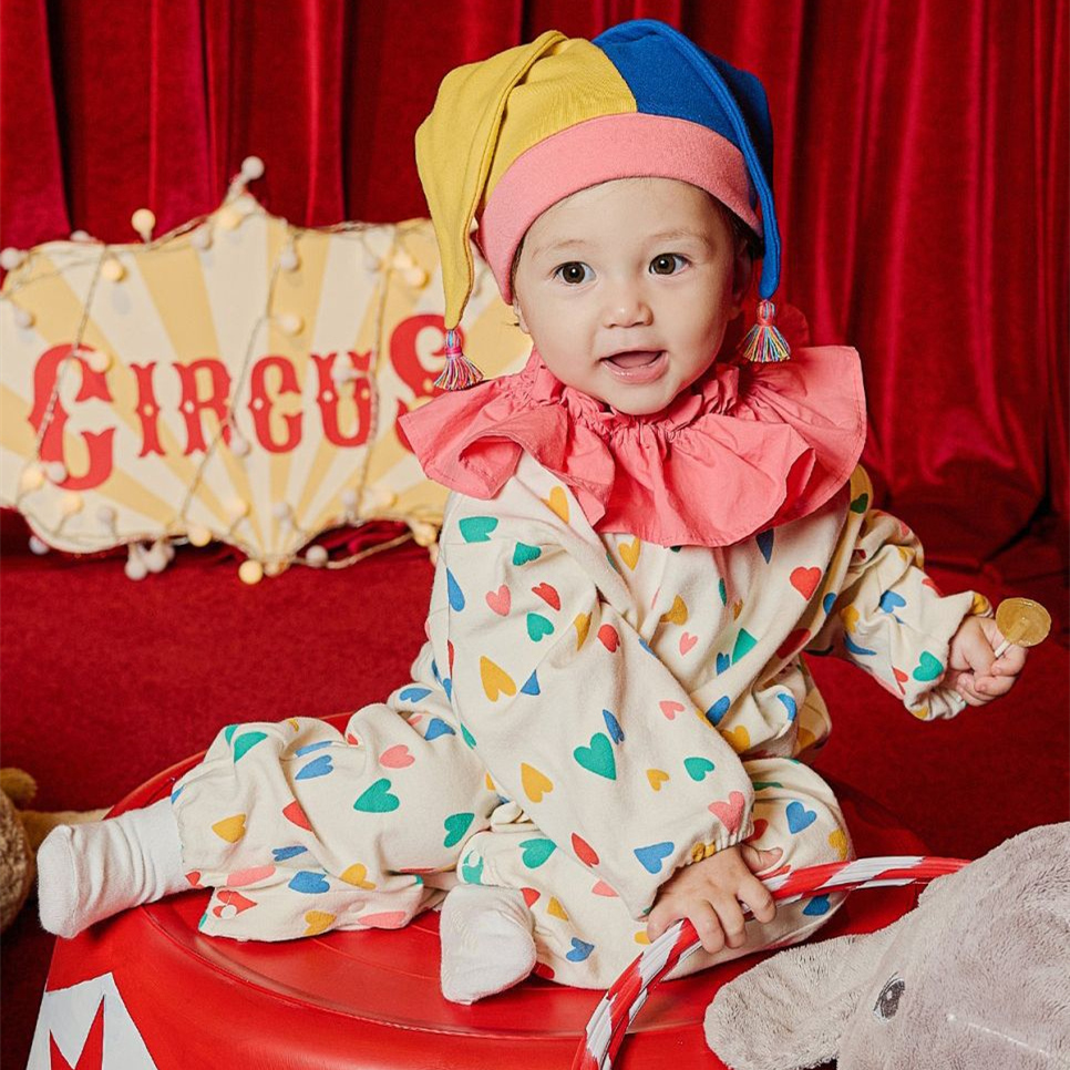 ins 新作 ベビー服 ハロウィン サーカス ピエロ ロンパース