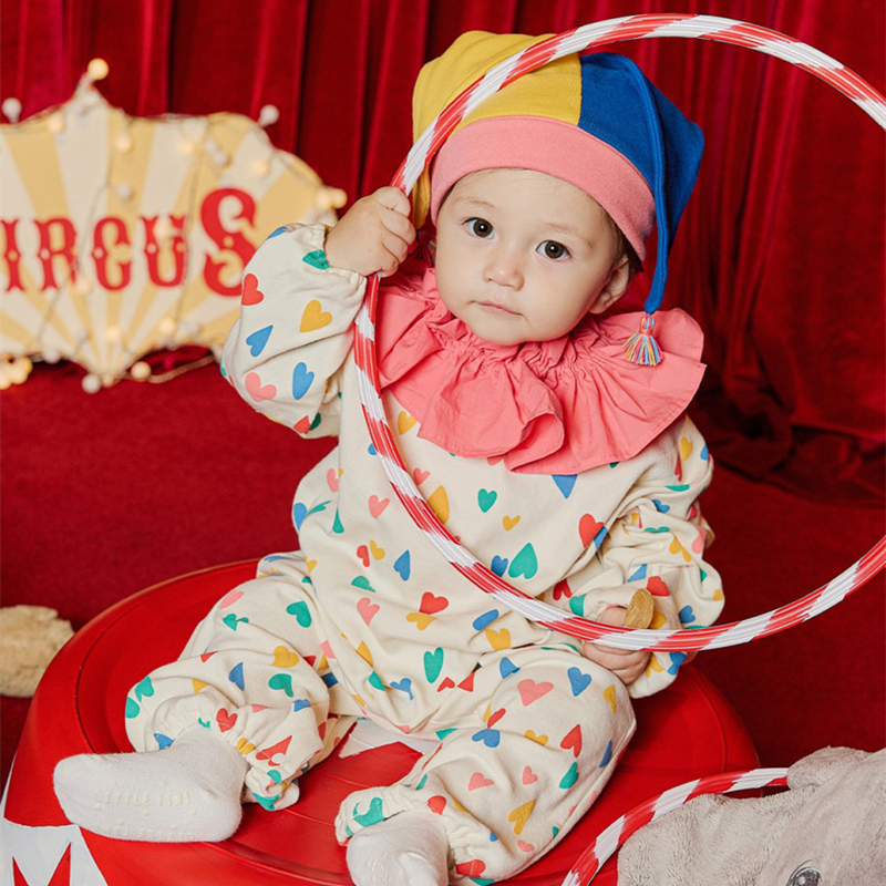 ins 新作 ベビー服 ハロウィン サーカス ピエロ ロンパース