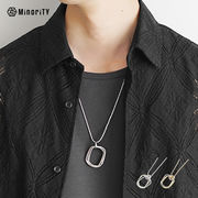 【2025年夏の新作】三連 フレームリング ネックレス／MinoriTY