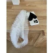 ファッション小物　スマホロープ ショルダー紐　フラワー　ファブリック