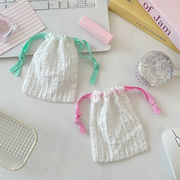 ポーチ 多機能　収納ポーチ　小物収納　韓国ファッション　ミニー 　小銭入れ　水玉　スカーフ収納