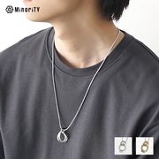 【2025年夏の新作】Wフープ リング ネックレス／MinoriTY
