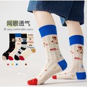 人気新作      子供靴下  韓国風子供服 ベビー靴  ベビー用   ソックス  通気性    可愛い  4足入り 犬