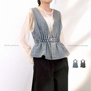 【2025新作】ジャガードデニム　2ウェイ　ビスチェ(32875)