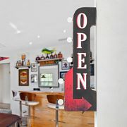 【初回送料無料】オフ ザ ウォール LED サイン OPEN CA-LE-121357
