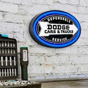 【初回送料無料】LED ロープ ネオン サイン DODGE CARS & TRUCKS オーバル CA-LE-158872